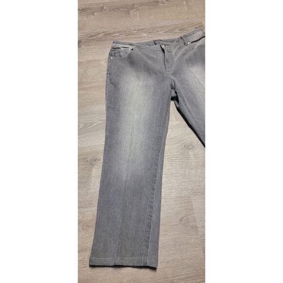 Chico's Additions Women's Black Gray Faded Jeans‎ Chico's Size 2 - Picture 3 of 15